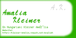 amalia kleiner business card